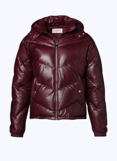 Men's burgundy down jacket Fursac - M3ALPE-AL06-73