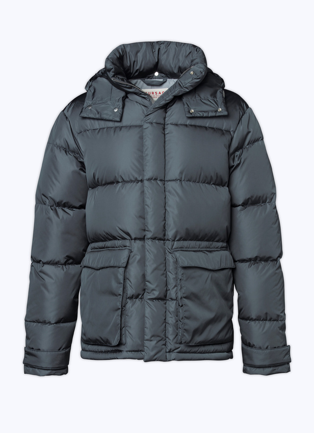 Men's grey polyamide down jacket Fursac - M3ATUF-TM19-27