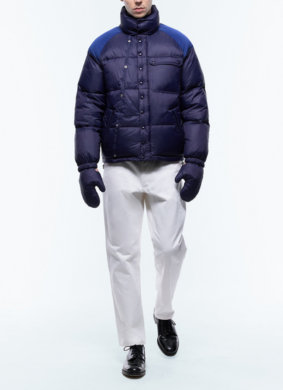 Men's down jacket navy blue technical fabric in polyamide Fursac - M3EGGS-EM28-D030