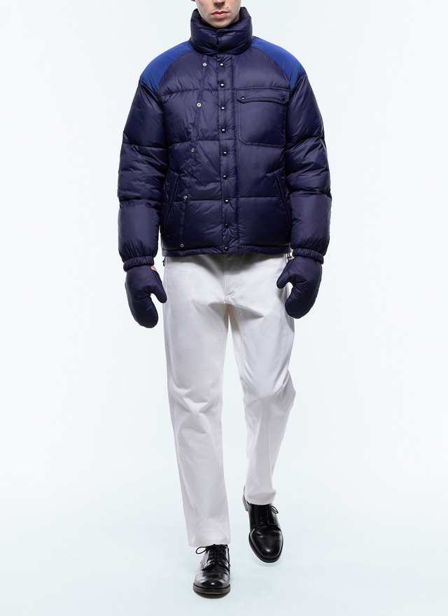 Men's down jacket navy blue technical fabric in polyamide Fursac - M3EGGS-EM28-D030