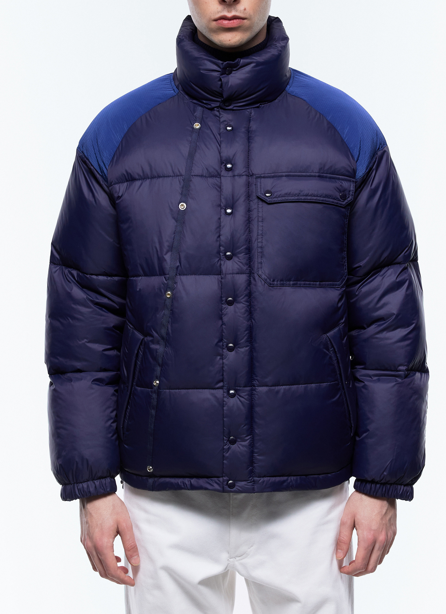 Men's navy blue down jacket Fursac - M3EGGS-EM28-D030