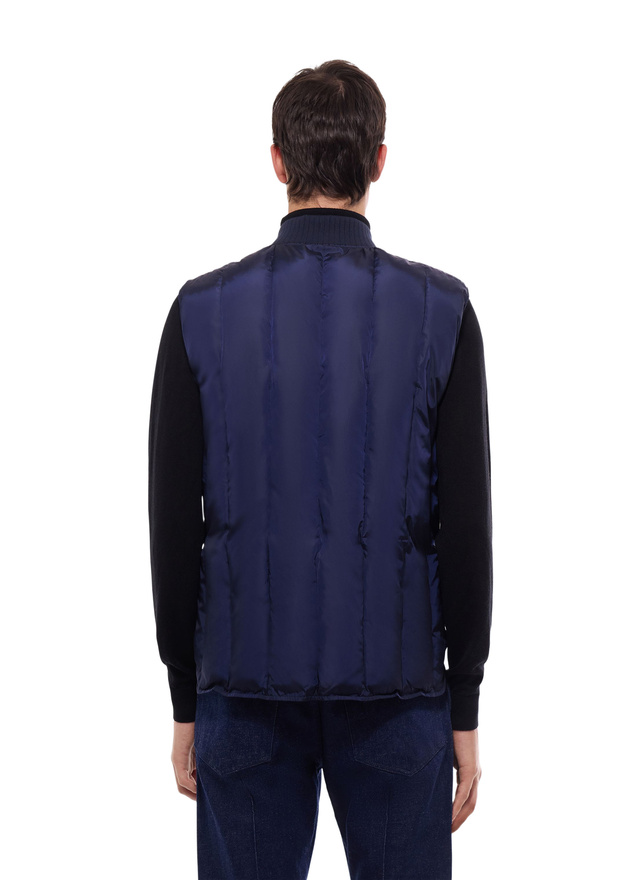 Men's down jacket navy blue water-repellent fabric Fursac - M3GPIU-GM12-D030