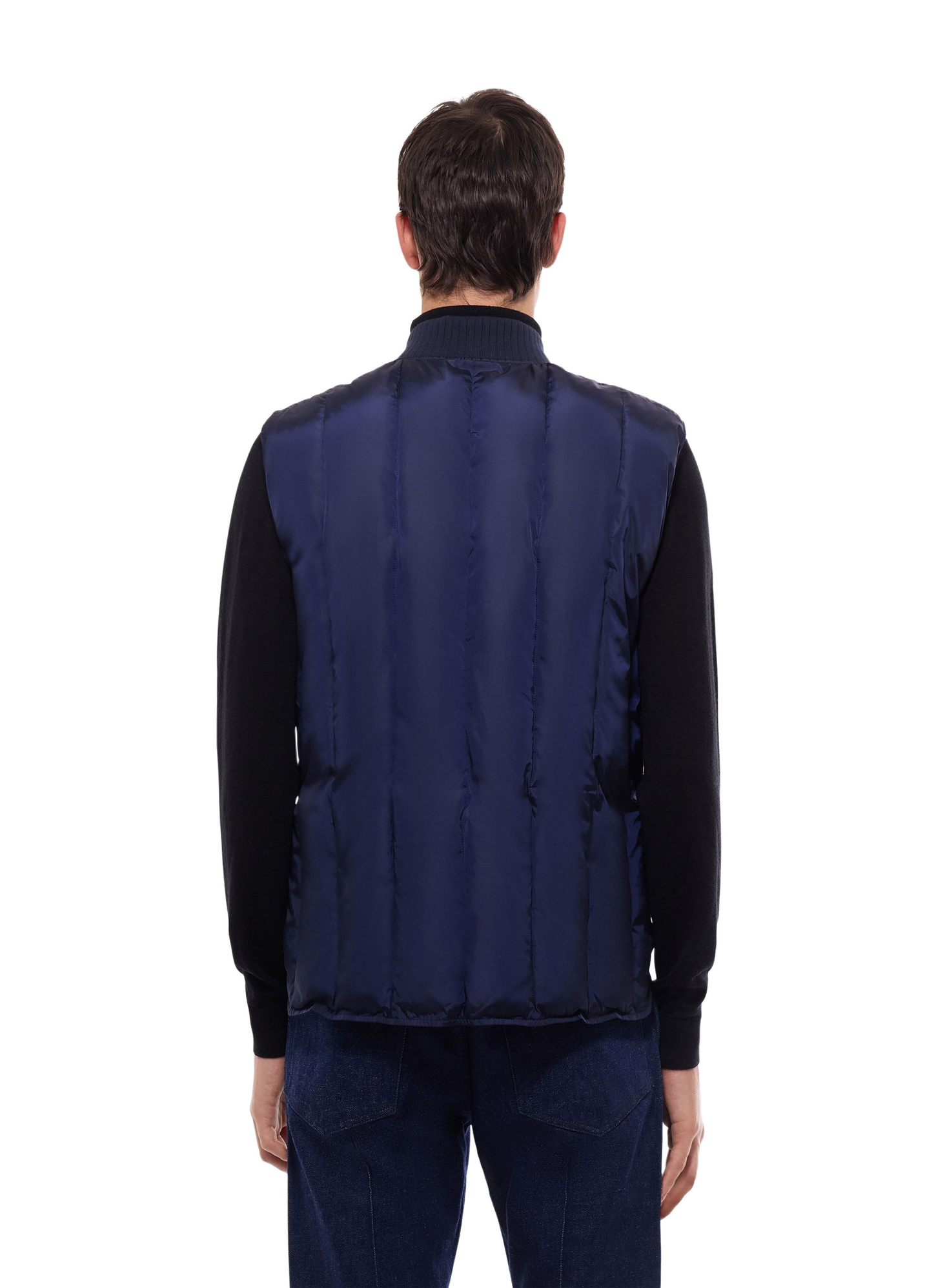 Men's down jacket navy blue water-repellent fabric Fursac - M3GPIU-GM12-D030