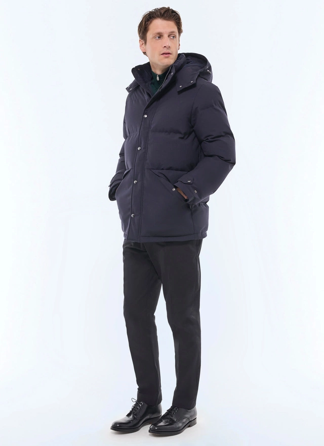 Men's navy blue down jacket Fursac - M3GPUF-CM33-D030