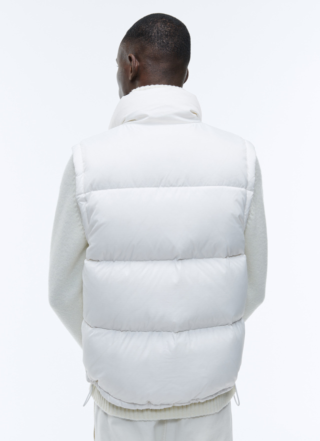 Men's white, ecru water-repellent rip stop fabric down jacket Fursac - 22HM3ALPI-AM25/01