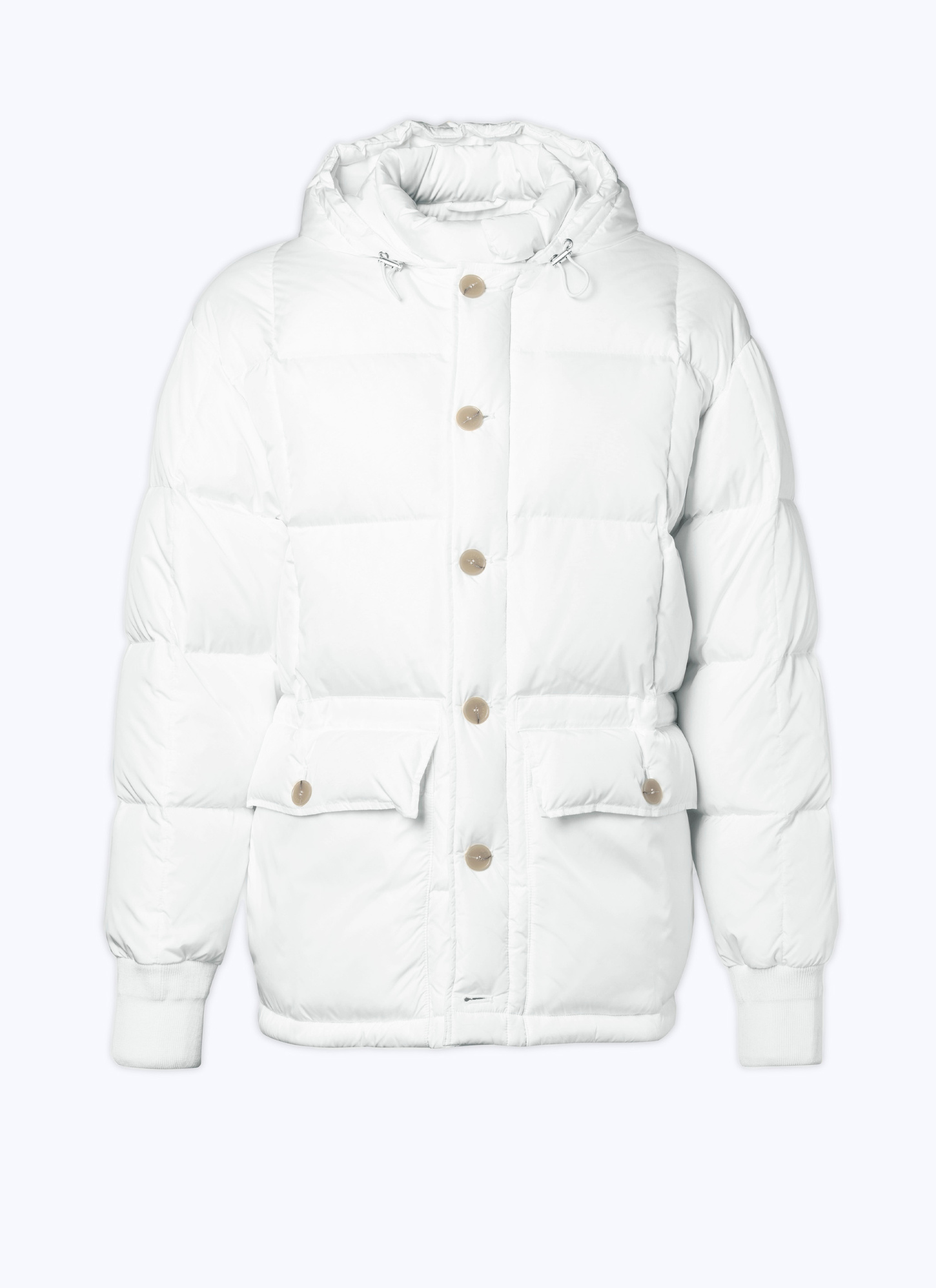 Men's white, ecru water-repellent technical canvas down jacket Fursac - M3CTUF-CM32-A001