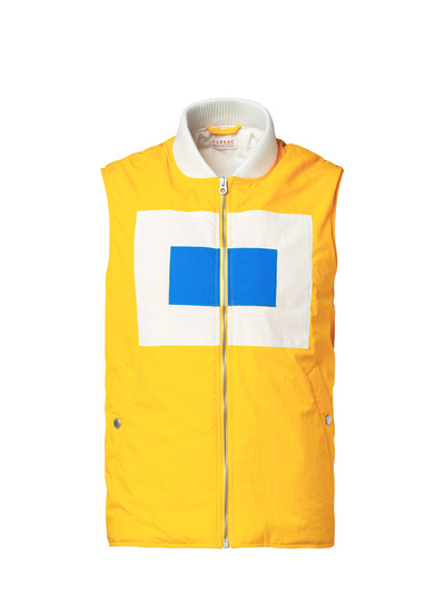 Men's yellow technical canvas down jacket Fursac - M3DRAP-DM12-E005