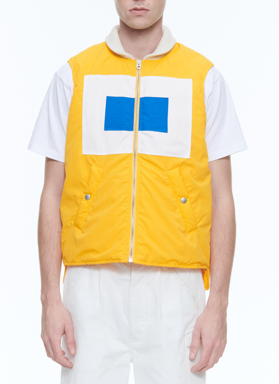 Men's down jacket yellow technical canvas Fursac - M3DRAP-DM12-E005