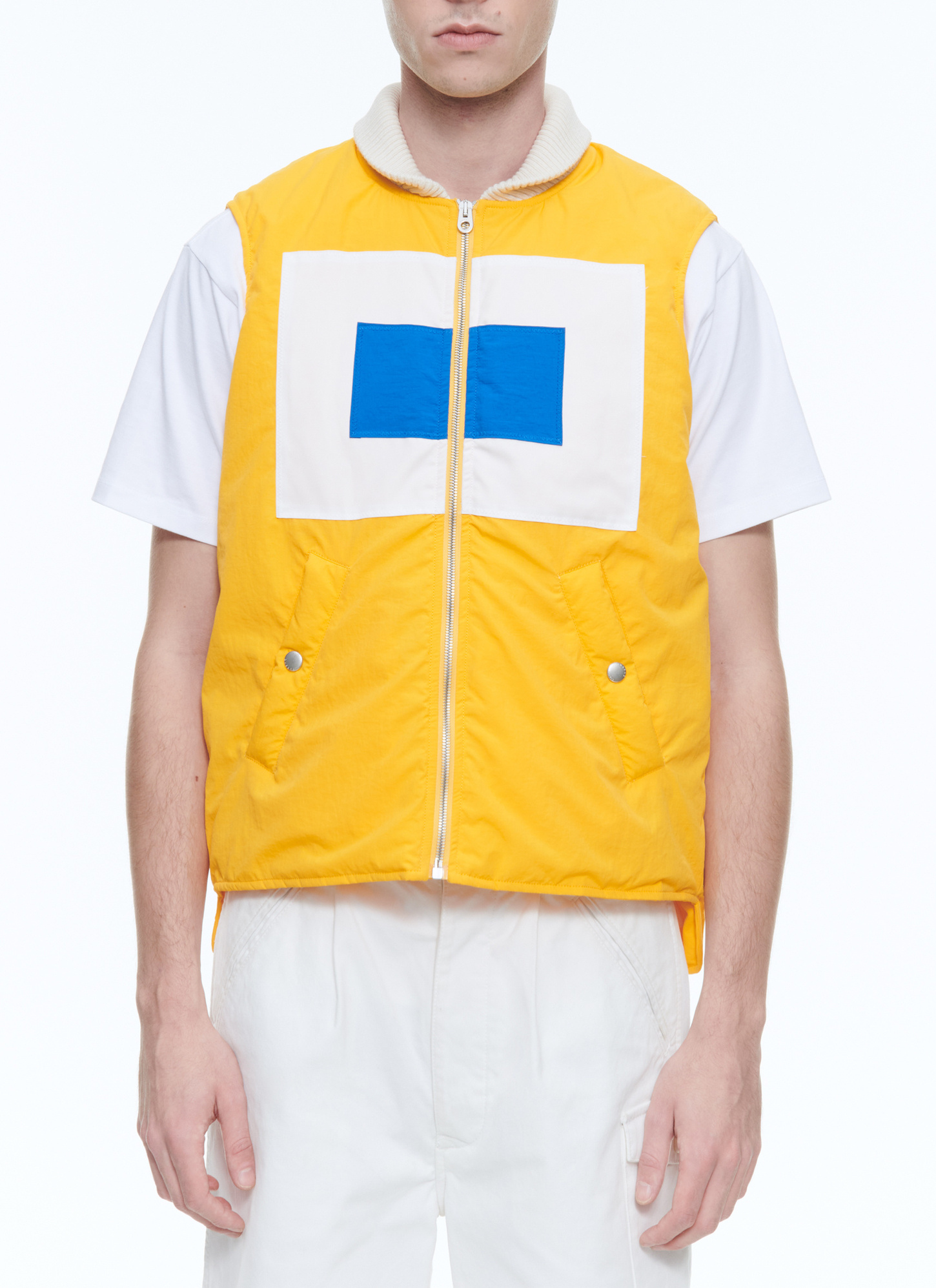 Men's down jacket yellow technical canvas Fursac - M3DRAP-DM12-E005