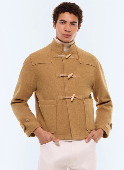 Duffle coat homme camel laine duffle feutrée Fursac - M3GUFL-GM04-A006