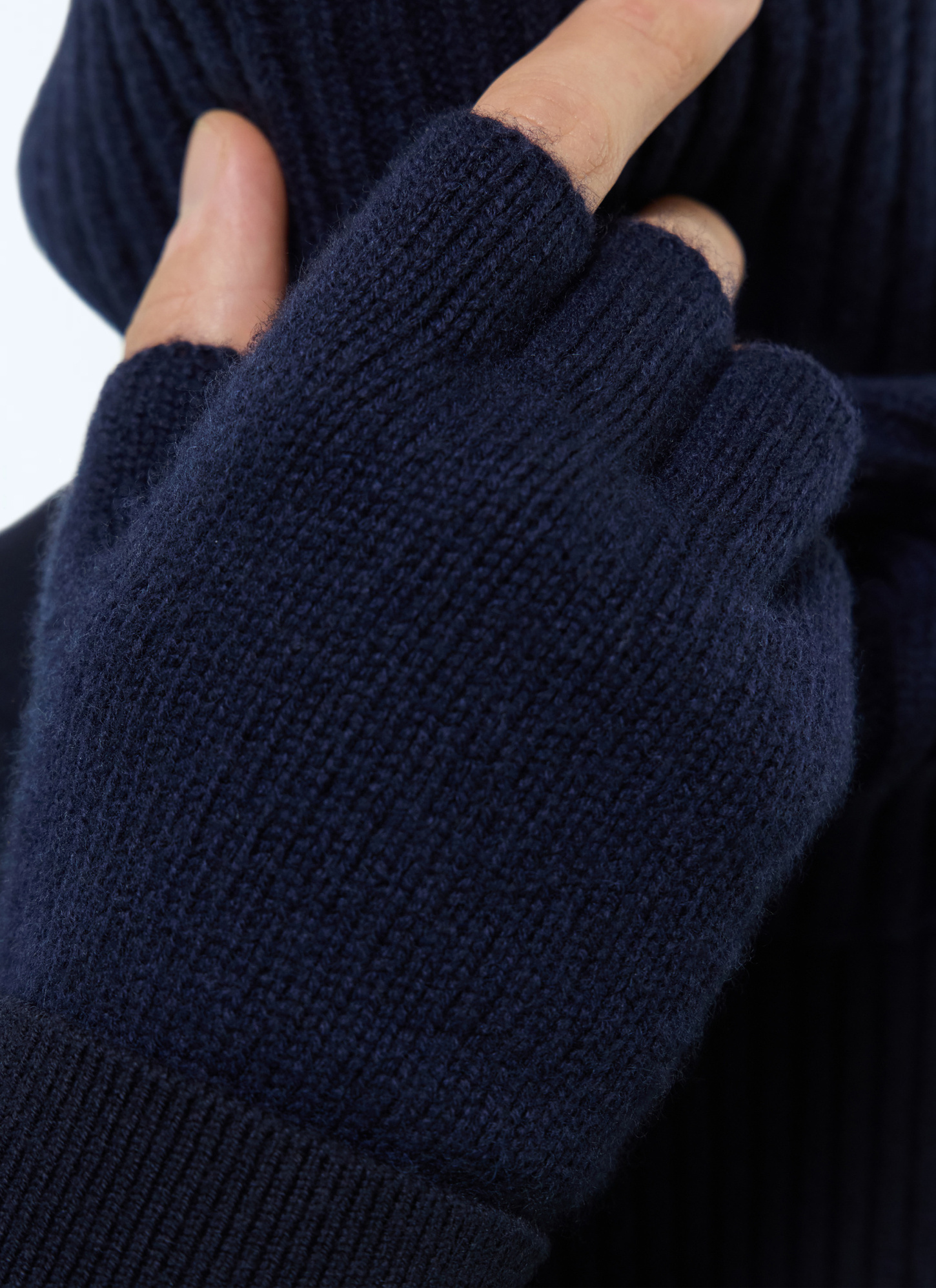 Écharpe homme bleu marine laine et cachemire Fursac - D2ESET-EA20-D030