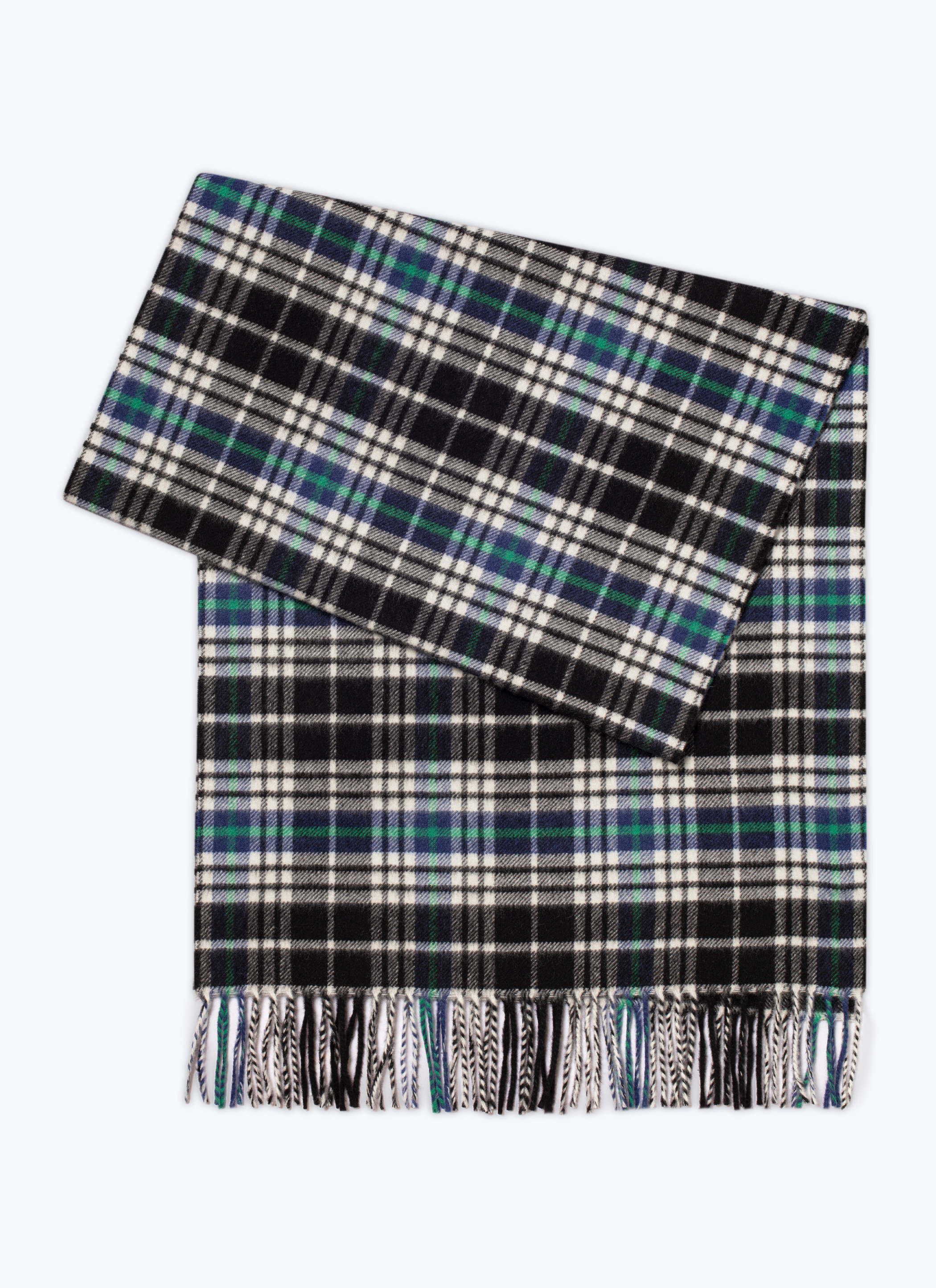 FURSAC - Echarpe en laine et cachemire - Homme - Taille Unique - Noir