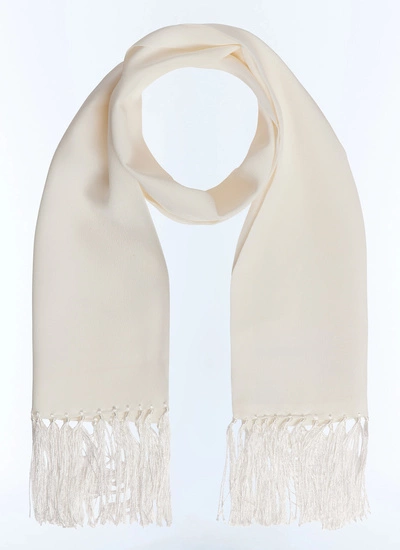 Écharpe homme blanc soie Fursac - D2GOUL-GR49-A001