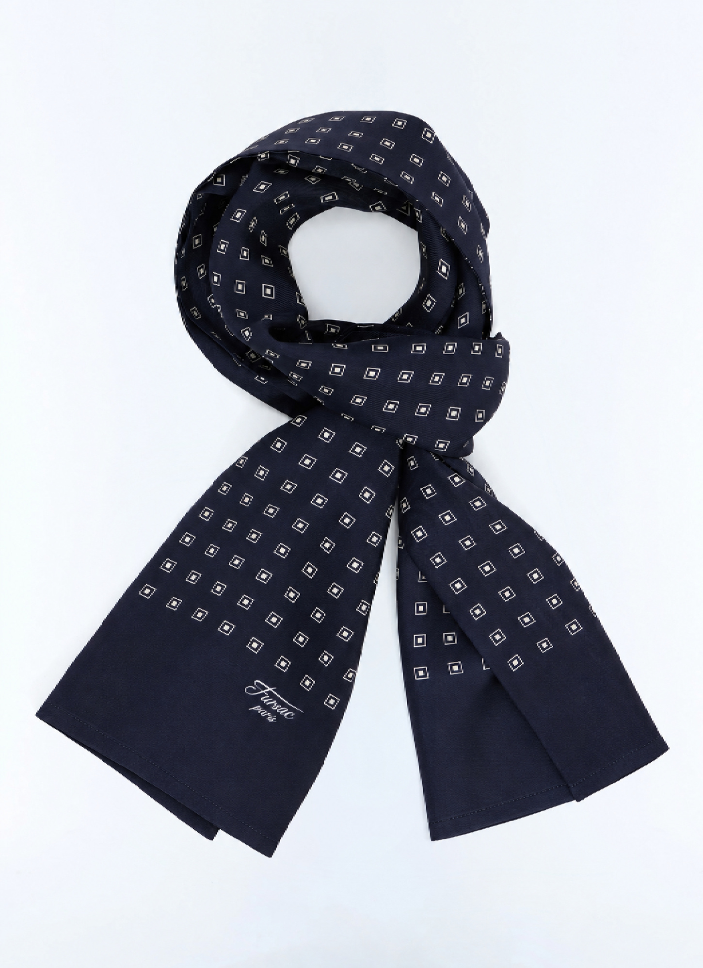 Foulard homme carbone 100% soie Fursac - D2LFRA-LR06-D031