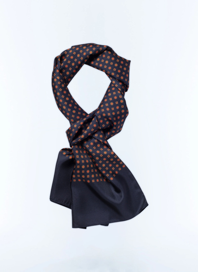 Foulard homme bleu marine soie Fursac - D2FOUL-JR59-30