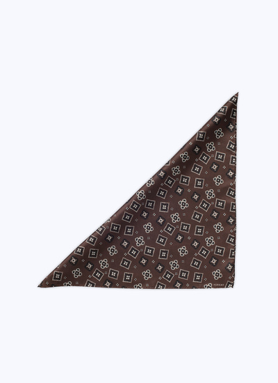 Foulard homme marron soie Fursac - D1VAND-VR16-18