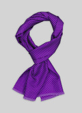 Foulard en soie violet à pois - D2FOUL-TR26-85