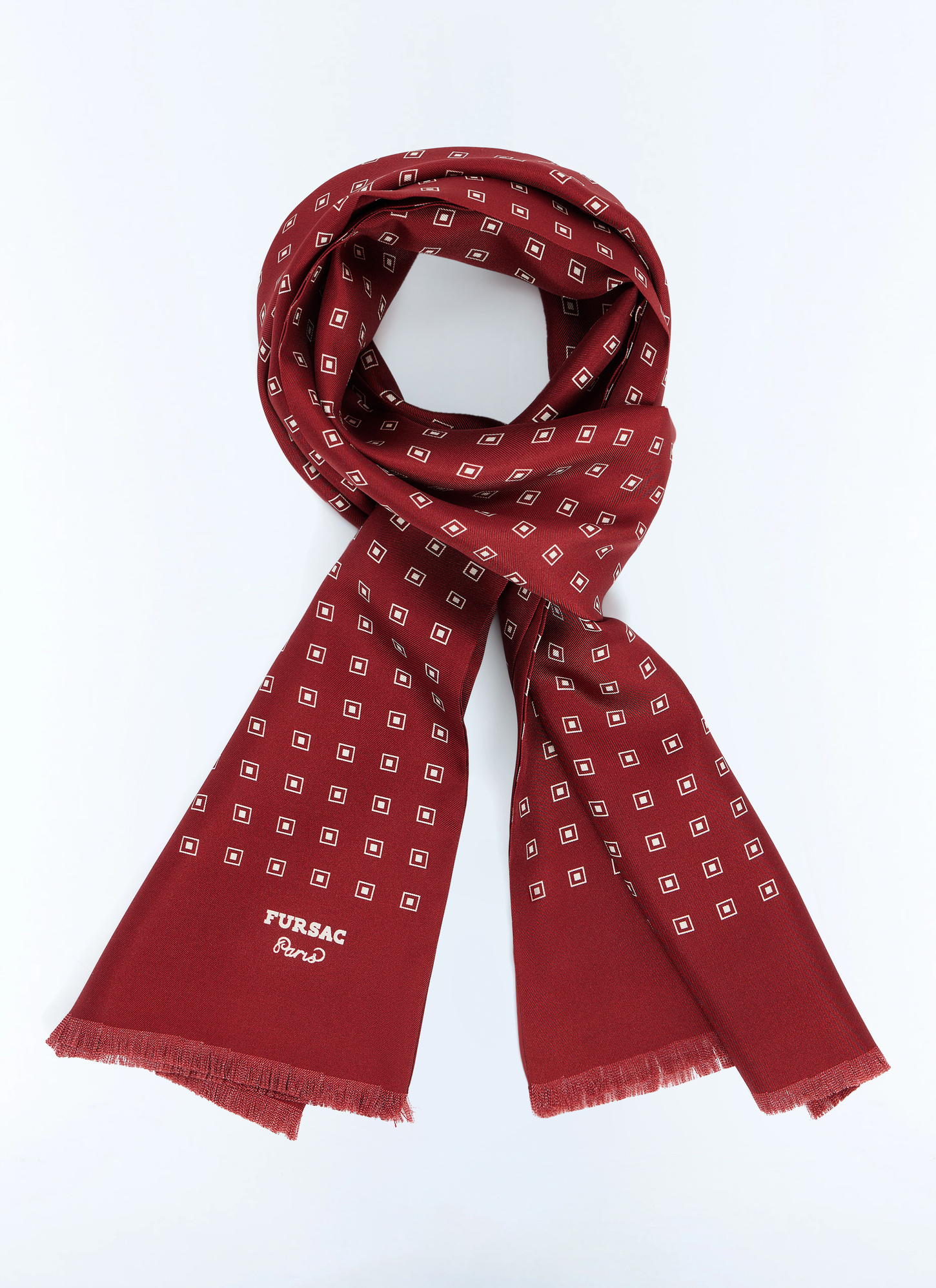 Foulard homme bordeaux tissu principal: 100% soiedoublure: aucune Fursac - D2LFRA-LR06-C014