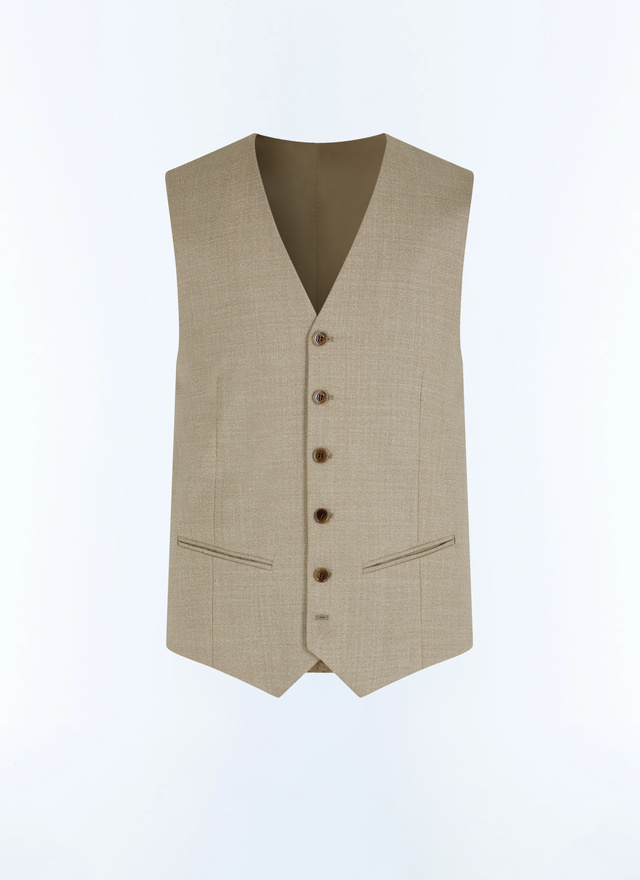 Gilet toile de laine vierge homme Fursac - G3BILG-BC31-56