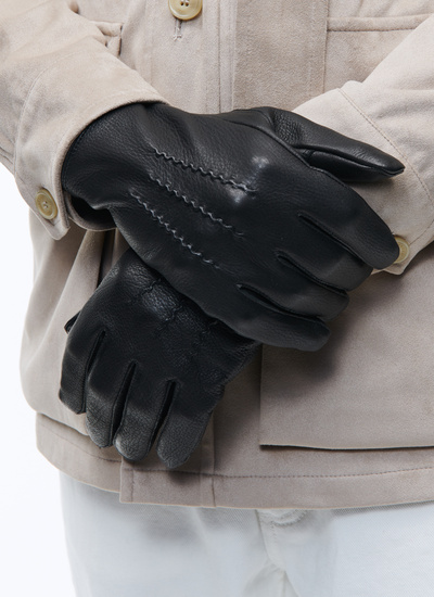 Men's gloves black lambskin Fursac - 21HD2TAVE-T901/20