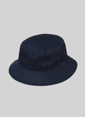 Navy blue cotton canvas bucket hat - 22ED2VBOB-VX19/30
