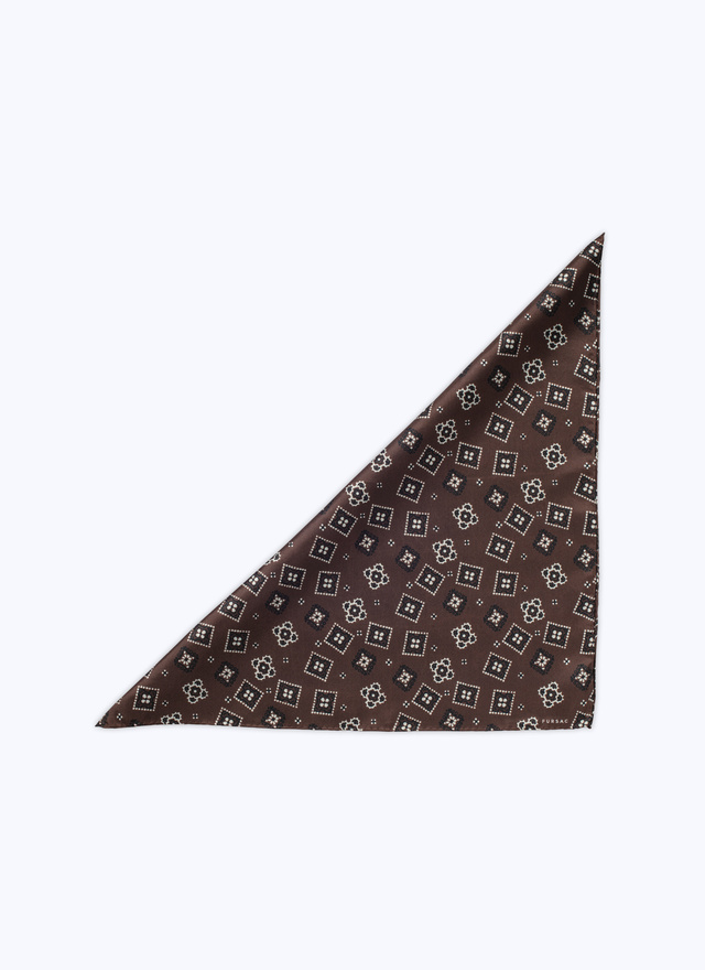 Men's headscarf brown silk Fursac - D1VAND-VR16-18