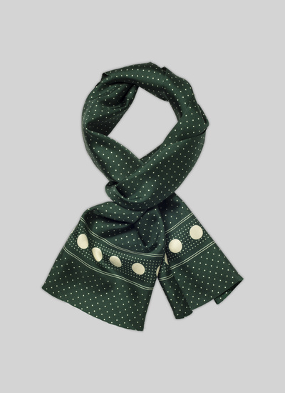 Men's headscarf green silk Fursac - D2FOUL-VR14-42