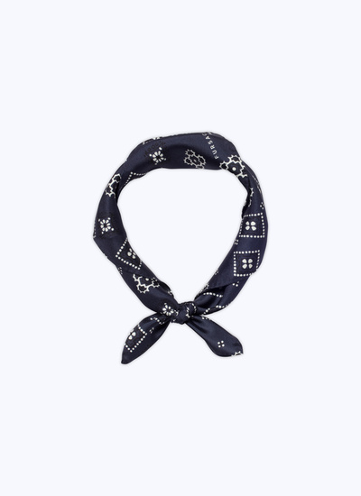 Men's headscarf navy blue silk Fursac - 22ED1VAND-VR16/30