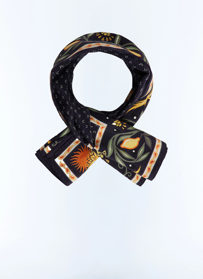 Men's headscarf navy blue silk Fursac - D1DAND-JR12-D030