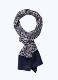 Silk satin scarf with print - D2FOUL-DR31-D030
