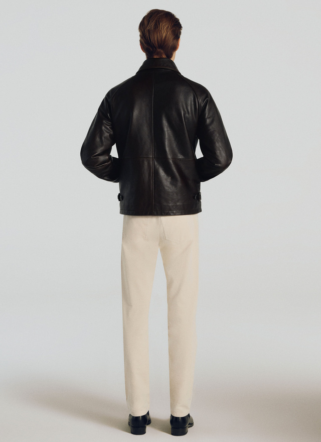 Men's calfskin leather jacket Fursac - 21HM3TURF-TL03/18