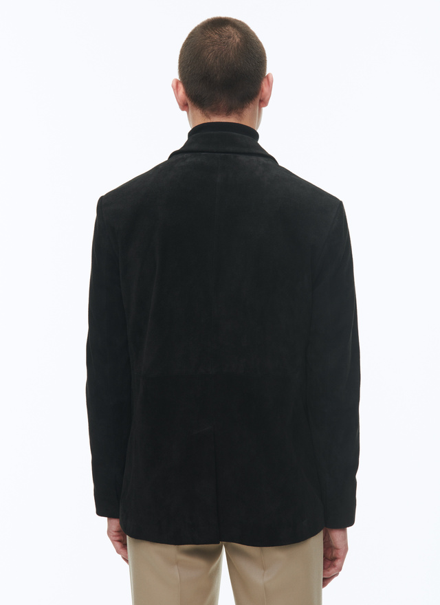 Men's calfskin suede leather jacket Fursac - V3COXA-CL59-B020