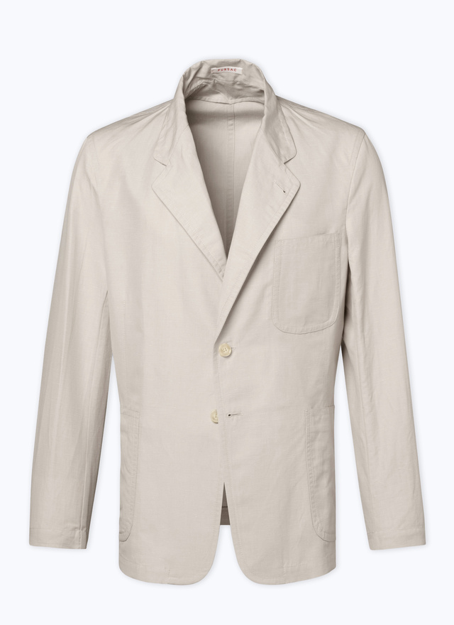 Men's linen and cotton canvas jacket Fursac - V3DANA-DX09-A006