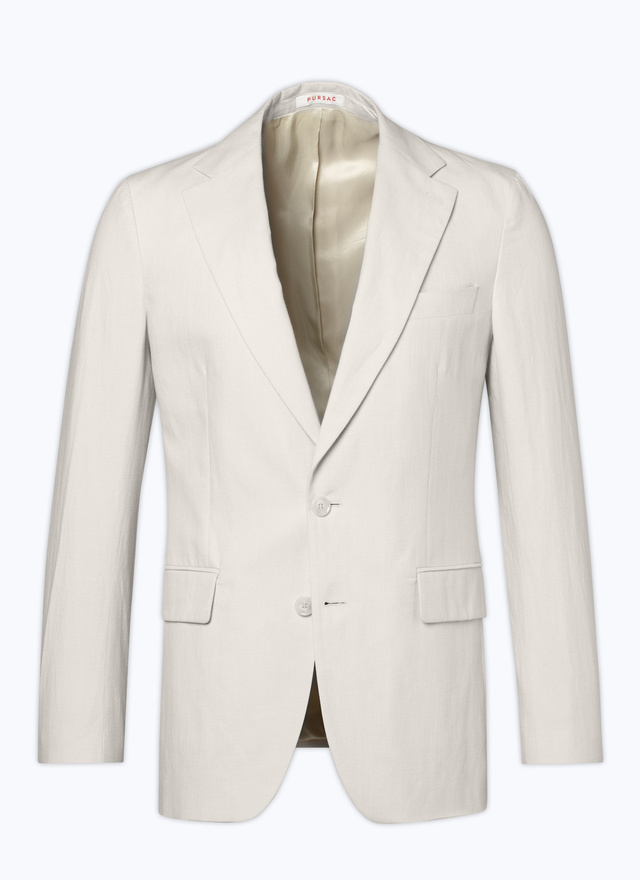 Men's cotton and linen canvas jacket Fursac - V3DODI-DX03-A005