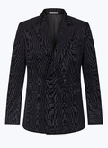 Double-breasted velvet tuxedo jacket - V3ELBA-EC25-B020