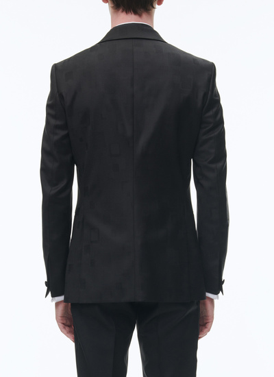 Men's wool jacquard jacket Fursac - V3COXI-CC57-B020