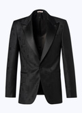 Wool Jacquard tuxedo jacket - V3COXI-CC57-B020