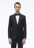 Wool Jacquard tuxedo jacket - V3COXI-CC57-B020