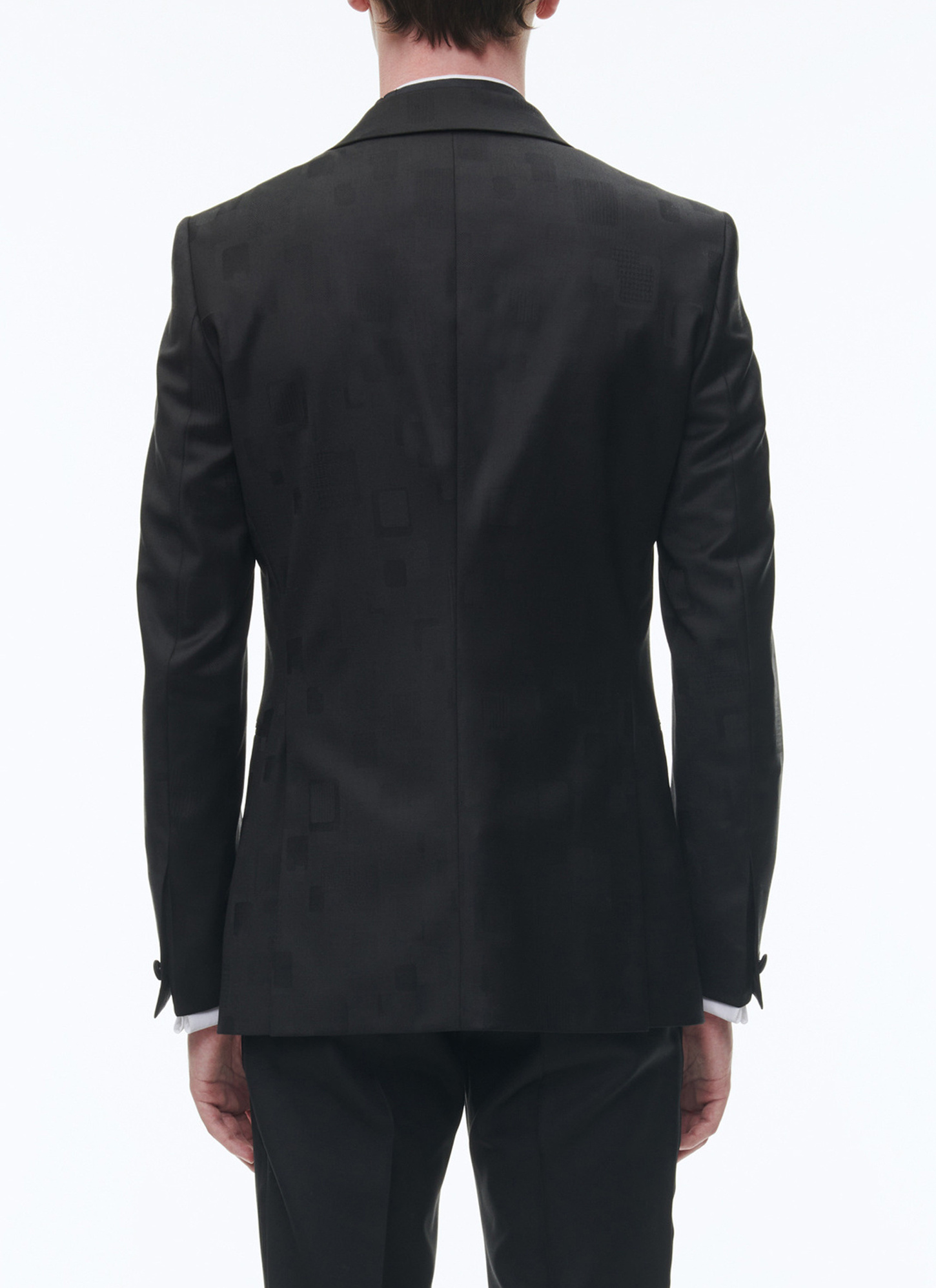 Men's wool jacquard jacket Fursac - V3COXI-CC57-B020