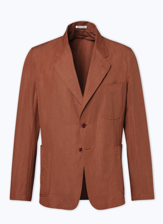 Men's linen and cotton canvas jacket Fursac - V3DANA-DX06-G005