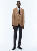 Straight cut jacket in camel wool - V3EDEN-EV06-A011