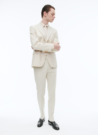 Men's beige houndstooth jacket Fursac - V3CILA-CV09-A004