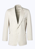 Beige cotton gabardine jacket - V3BAMS-BX03-03