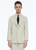 Beige cotton gabardine jacket - V3BAMS-BX03-03