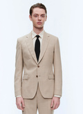 Beige wool canvas jacket - V3BAXI-BC31-56