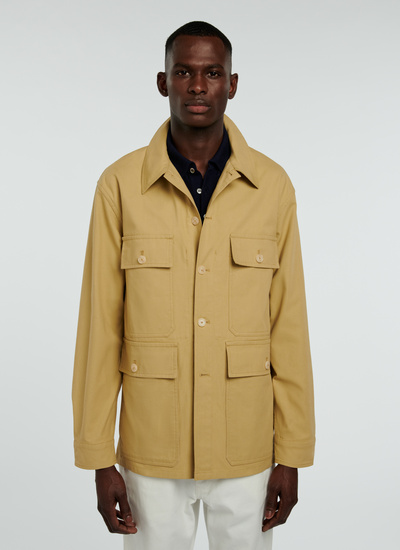 Men's beige jacket Fursac - V3VELO-VM07-57