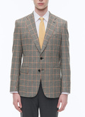 Fitted jacket with houndstooth pattern - V3CDIA-CV13-B001