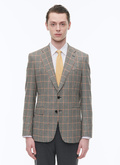 Fitted jacket with houndstooth pattern - V3CDIA-CV13-B001