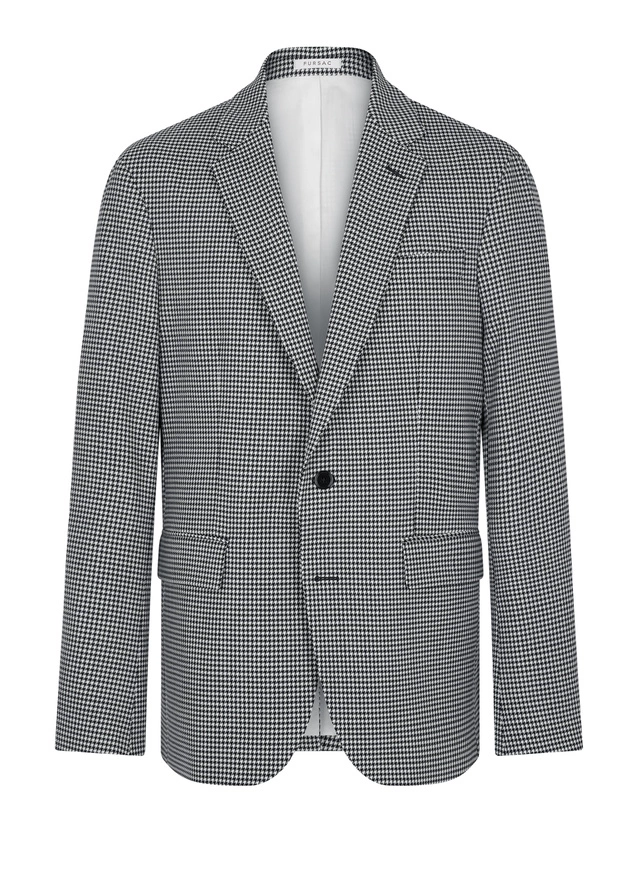 Mens black white houndstooth jacket best sale