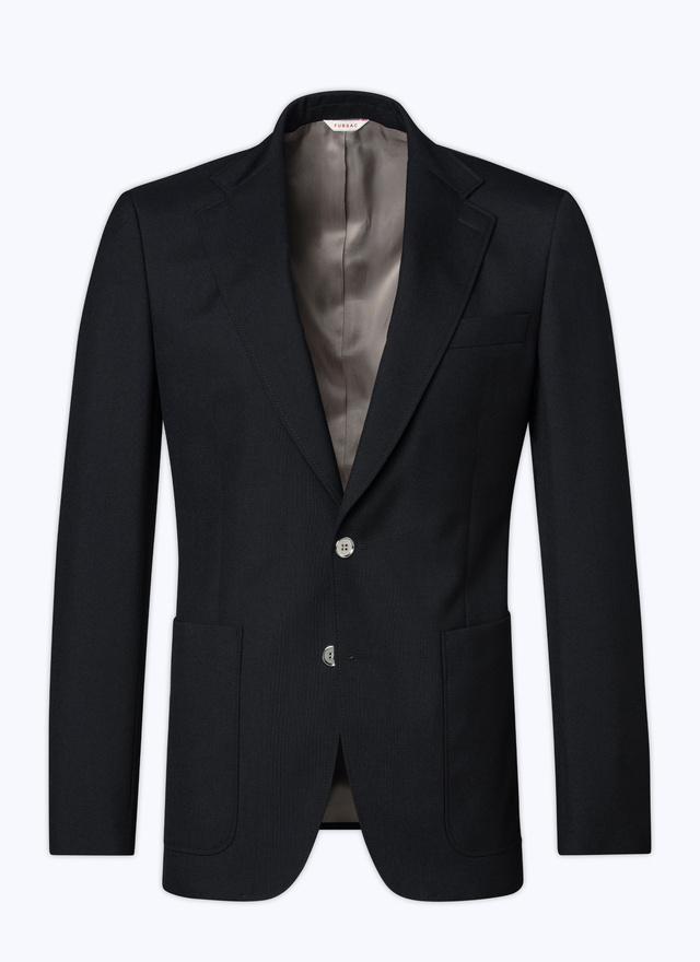 Men's black virgin wool jacket Fursac - B3ABBO-AV06-20